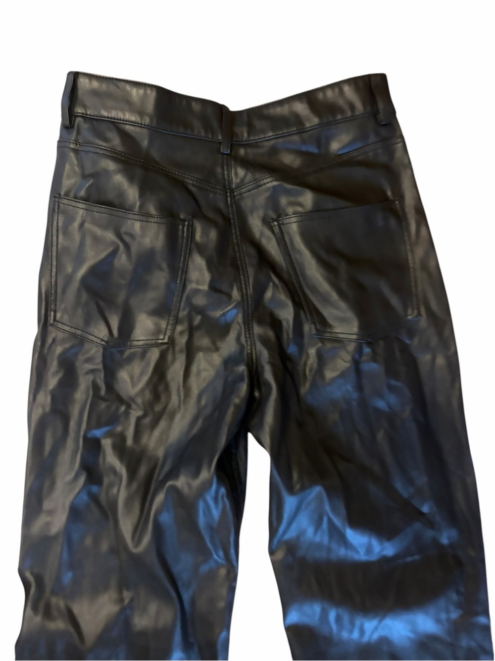 Zara Black Faux Leather Pants - Picture 3 of 6